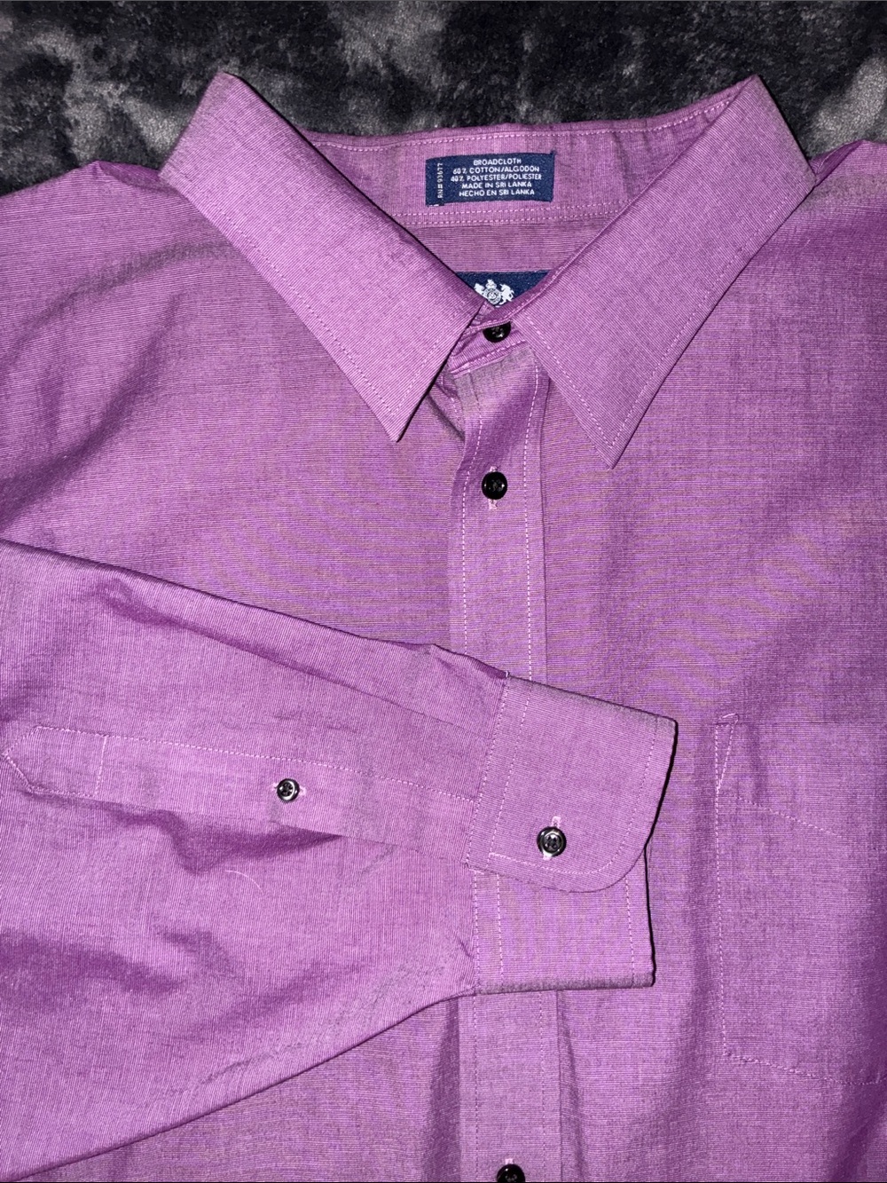 Stafford, Men’s Big Fit Dress Shirt, Size 20 / 34-35 , Purple